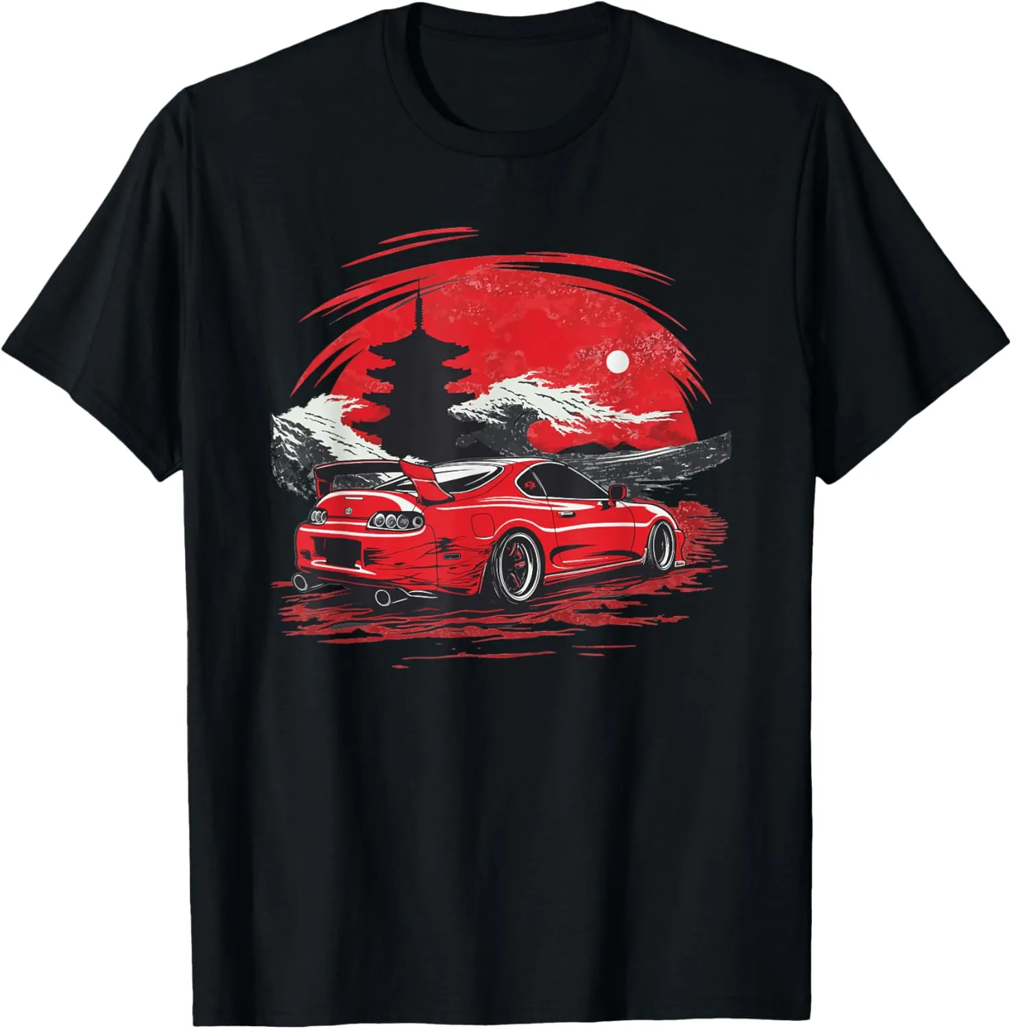 Red JDM MkIV Supra 2JZ Street Racing Drag Drift T-Shirt