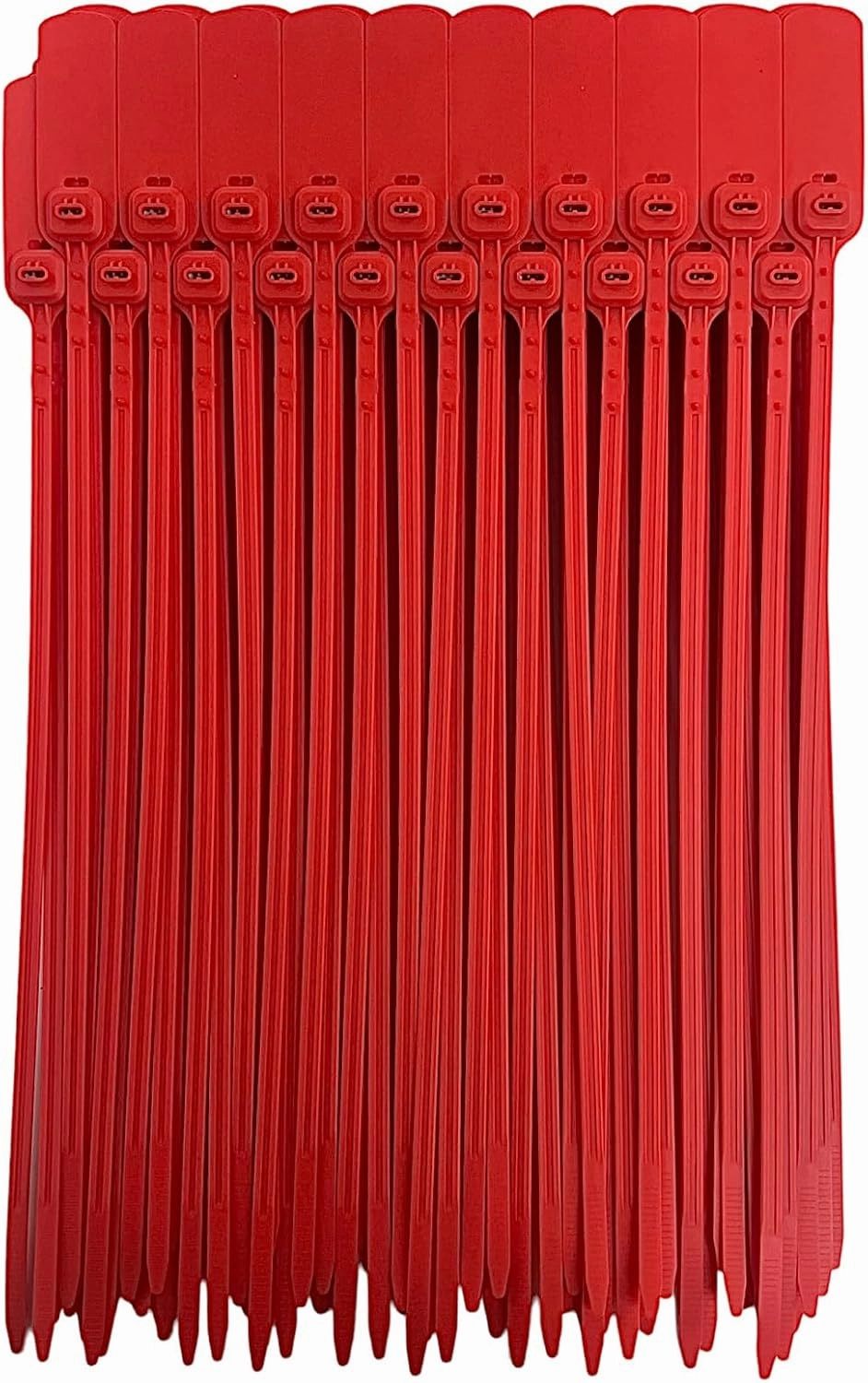 Red Plastic Security Seals (16") - Large Self Locking Shipping Seal with Print Progressive Numbering – Tamper Proof for Trucks, Trailers, Cargo, Containers, Luggage (200ct)
