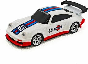 Remote Control Mini Car Model with LED Lights, 1/43 Scale 2.4G Full-Proportional RC Drift Racing Car, Max Speed 15km/h, Indoor Mini RC Hobbyist Gift (Gyro Version)