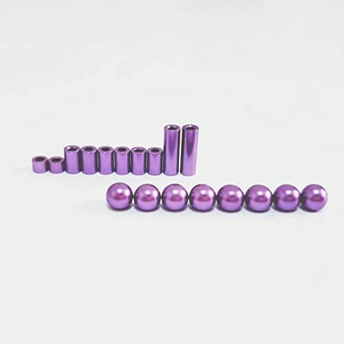 Replacement Part For Stabilizer Ball Cap 3/6/12mm Aluminum Spacer Set For 1/32 Scale Mini 4WD Racing Car Model 15473 95206 - (Color: Azure)