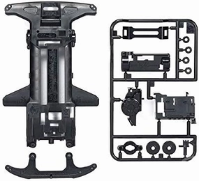 Replacement Part For Super TZ-X Reinforced Chasis Black Fully Cowled Mini 4WD 25th ANNIV. 95127 TZX Chassis For Mini 4WD Racing Car Model