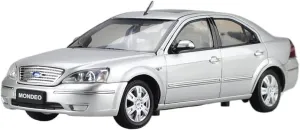 Resin Car Vehicle Model Fit for Ford Mondeo 1 18 Silver Alloy Car Model Metal Classic Vehicle Boutique Ornaments Display Festive Deluxe Gift