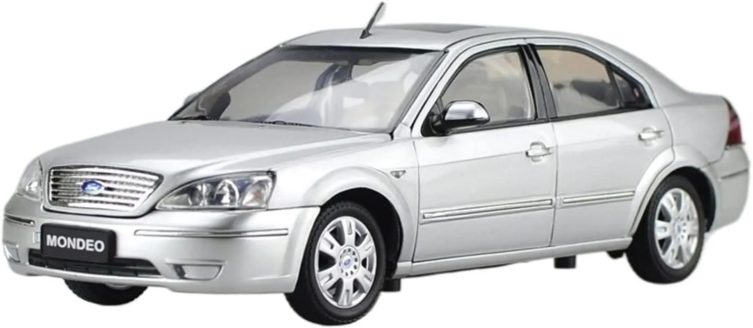 Resin Car Vehicle Model Fit for Ford Mondeo 1 18 Silver Alloy Car Model Metal Classic Vehicle Boutique Ornaments Display Festive Deluxe Gift