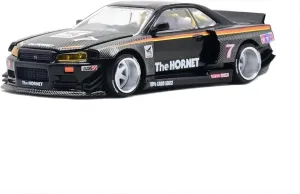 Resin Car Vehicle Model Fit for Nissan GTR R34#7 1 64 Die Cast Alloy Car Model Adult Collector Edition Classic Ornament Festive Deluxe Gift