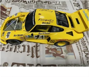 Resin Car Vehicle Model Fit for Porsche 935 No.71 1 18 Alloy Car Model Classic Simulation Vehicle Handicraft Display Festive Deluxe Gift