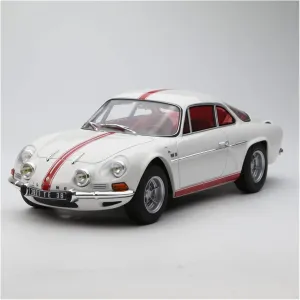 Resin Car Vehicle Model Fit for Renault Alps A110 1600S 1971 1 18 Alloy White Classic Car Model Retro Boutique Ornament Display Festive Deluxe Gift