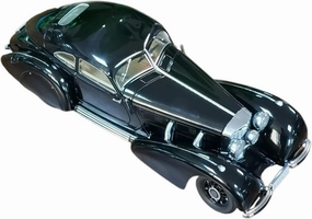 Resin Car Vehicle Model 1 18 Fit for 540K Type W24 Classic Automotive Alloy Simulation Car Model Souvenir Display Adults Hobby Festive Deluxe Gift (Color : Black)