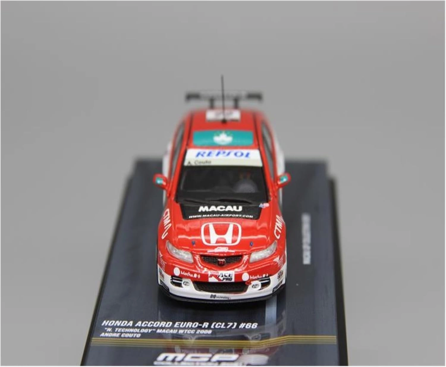 Resin Car Vehicle Model Fit for Honda Accord Accord7 Generation CL7 2008 1 64 Alloy Racing Car Model Photo Props Decorative Festive Deluxe Gift(B)
