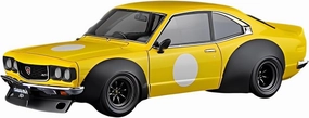 Resin Car Vehicle Model Fit for Mazda Savanna S124A 1 18 Racing Yellow JDM Limited Edition Simulation Resin Car Model Collection Festive Deluxe Gift