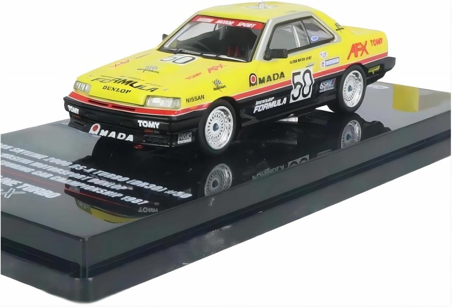 Resin Car Vehicle Model Fit for Nissan Skyline 2000 Turbo RS-X DR30#50 1 64 Yellow Diecast Model Car Simulation Metal Toy Car Festive Deluxe Gift