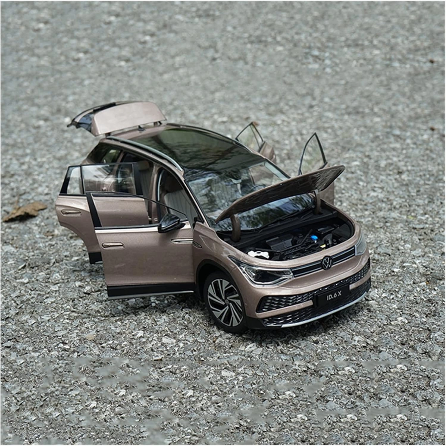 Resin Car Vehicle Model Fit for VW ID.6X 1 18 Classic Alloy Off-Road Car Model Collectible Decorationgift Show Toys Festive Deluxe Gift (Size : B)