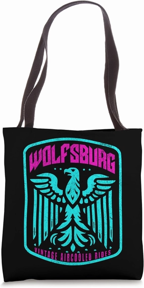 Retro Wolfsburg Germany Deutschland Vintage Air-Cooled Rides Tote Bag