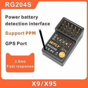 RG204S Mini rc car Receiver 4 Channels rc Receiver for WFLY X9S rc car Transmitter