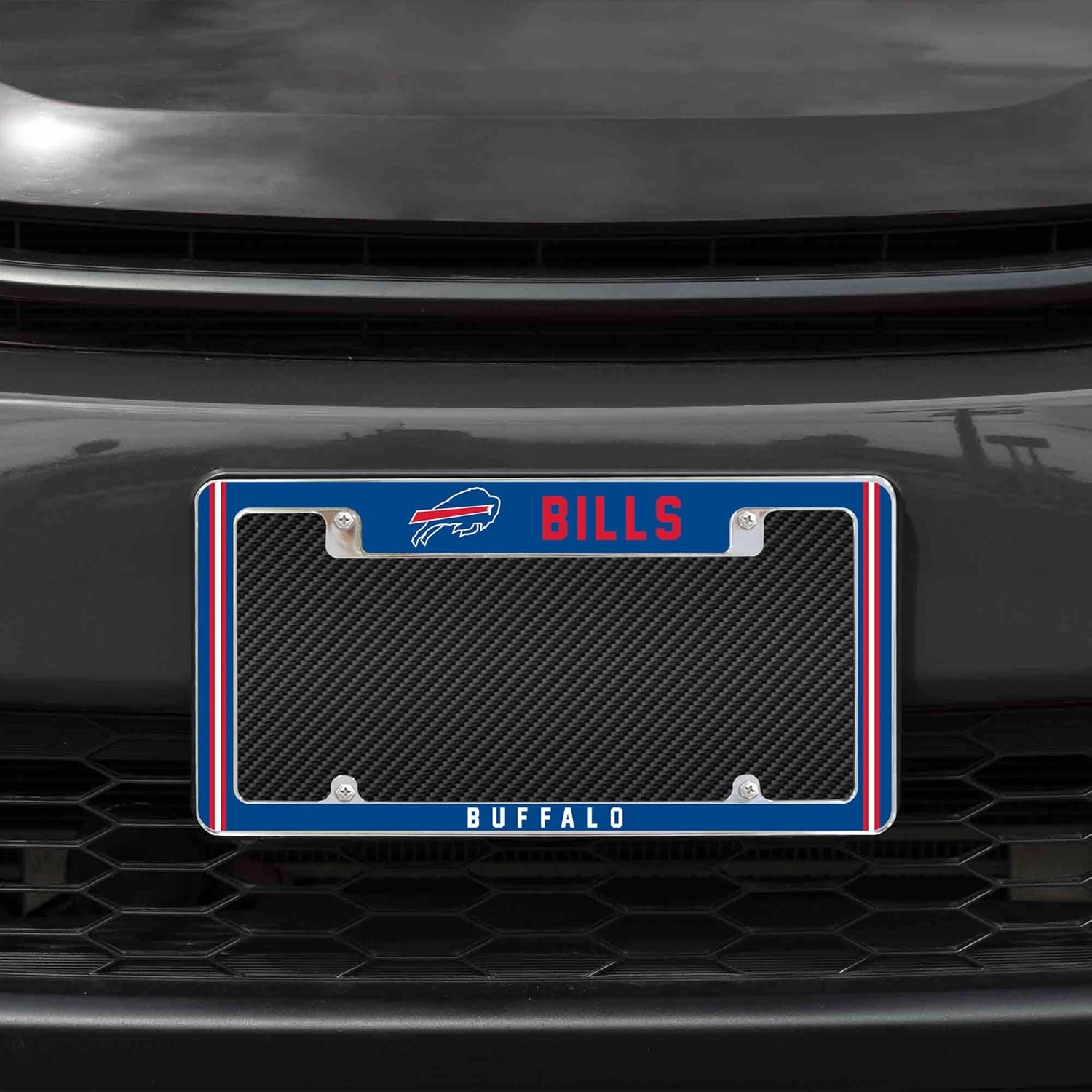 Rico Industries NFL Football Classic 12" x 6" Chrome All Over Automotive License Plate Frame for Car/Truck/SUV