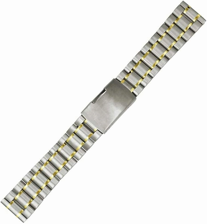 Rubber Watch Strap Stainless Steel Watch Strap 18mm 20mm 22mm 24mm Universal Stainless Steel Watch Strap Men and Women Replacement Watch Band Solid Metal Watch