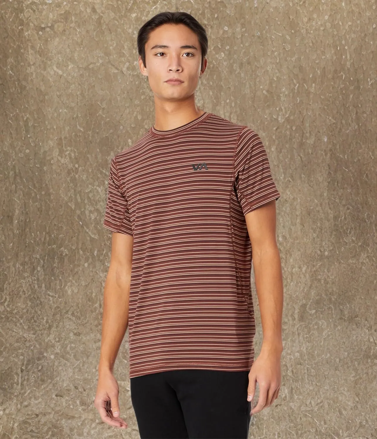 RVCA Women's Sport Vent Stripe Short Sleeve Tee