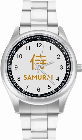 Samurai Logo Casual Wrist Watches for Men Classic Business Dress Watch Big Face for Work Gym