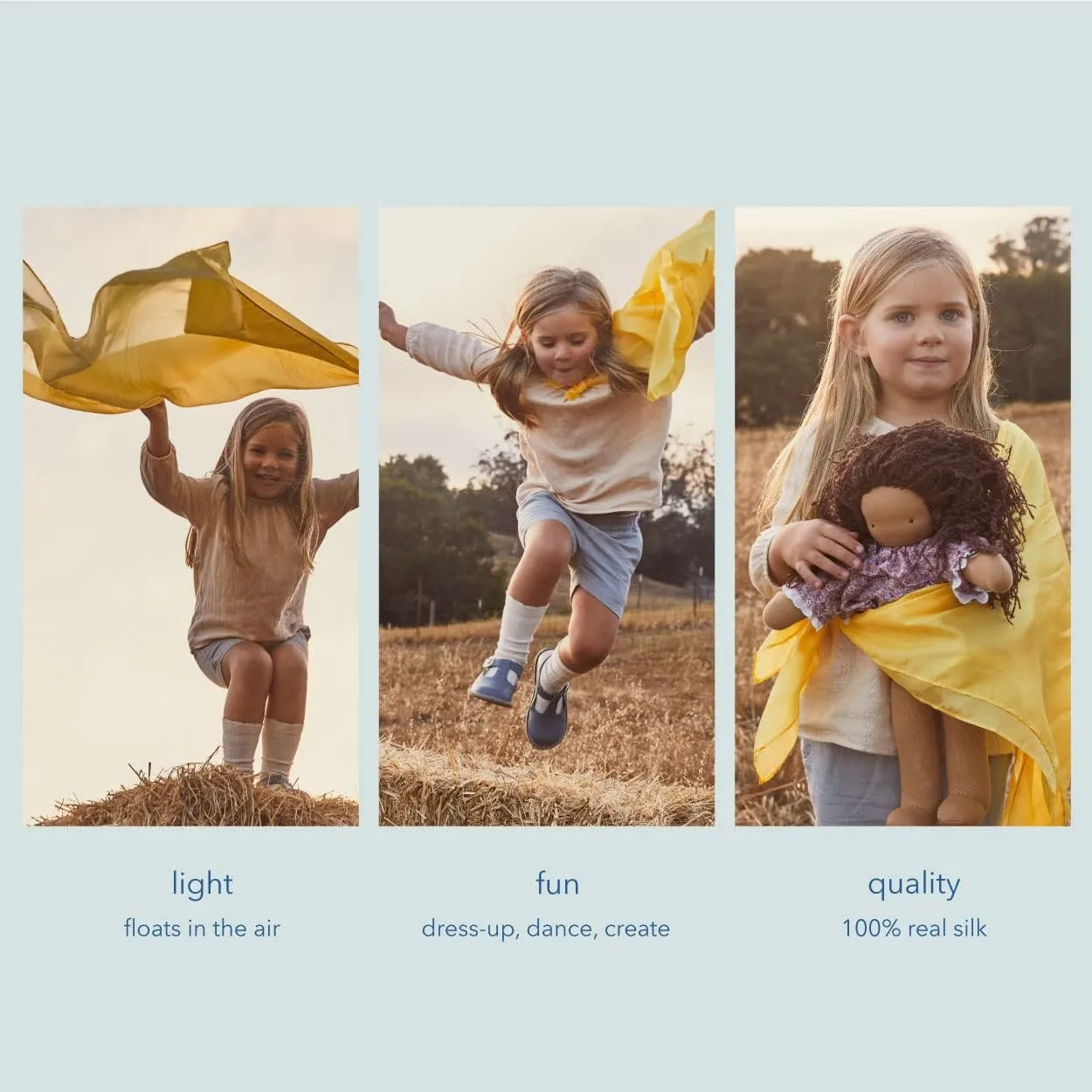 Sarah's Silks Playsilk - 100% Real Silk, Hand Dyed, Bright Colored Play Scarves | Montessori and Waldorf Toys for Dress up, Imaginative, and Pretend Play (35" x 35")