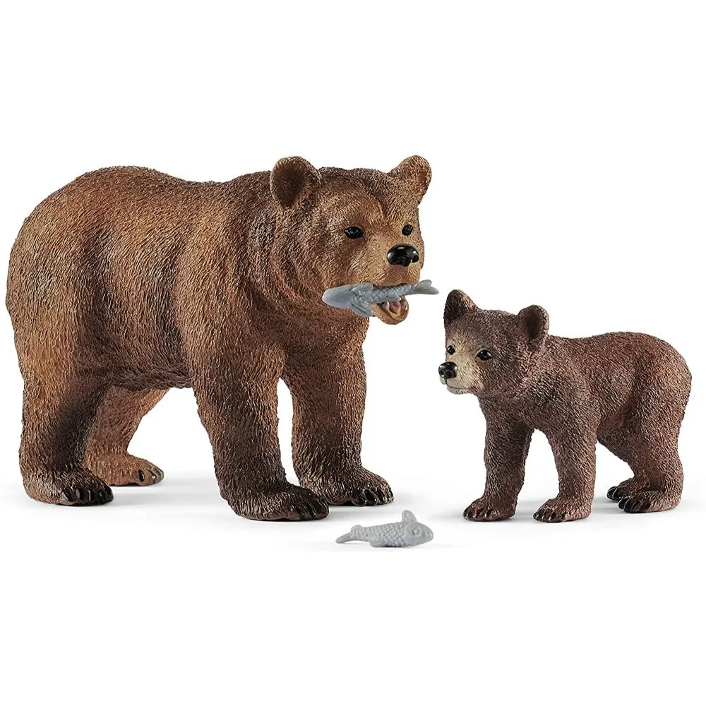 Schleich Grizzly Bear Mother with Cub