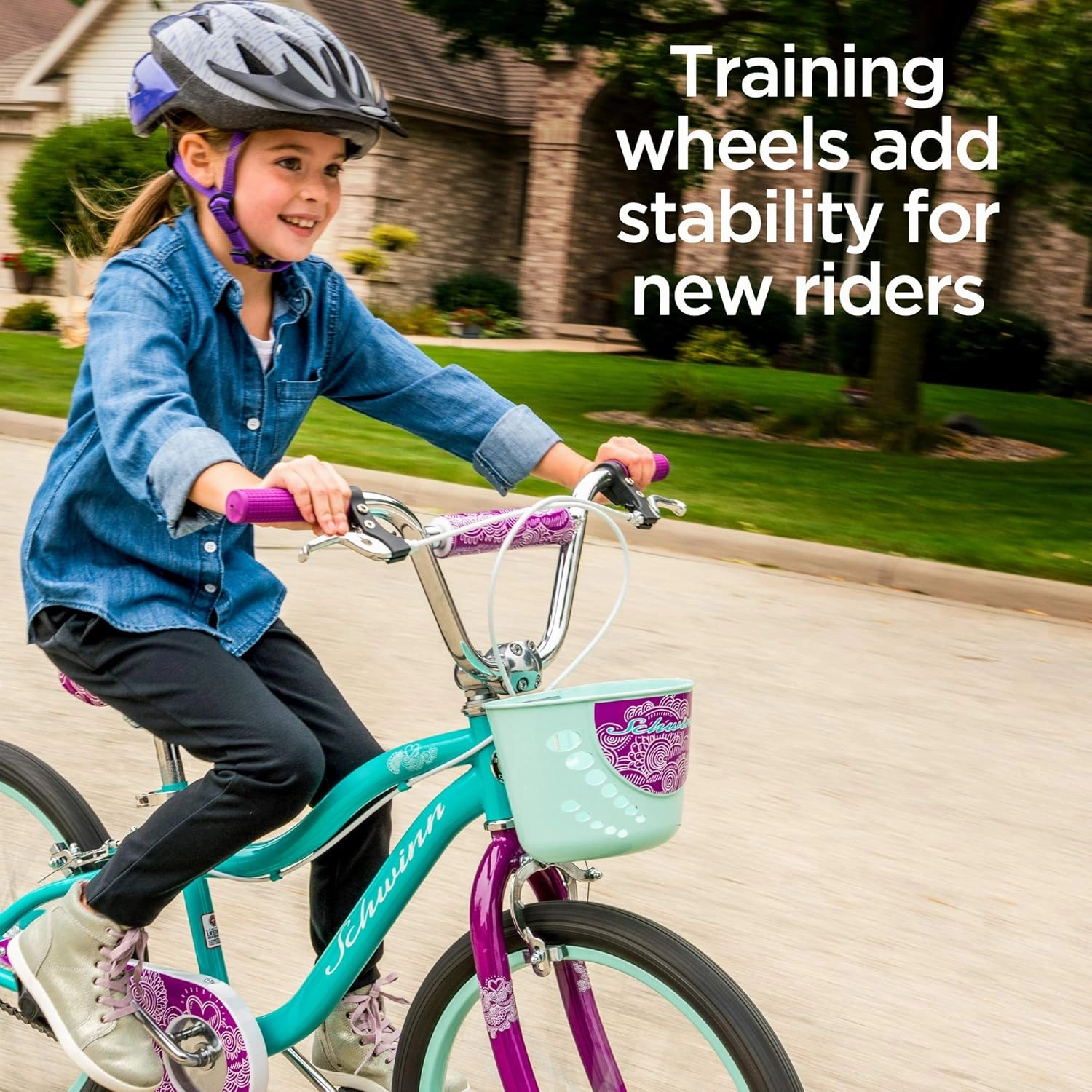 Schwinn Koen & Elm Big Kids Bike, 20-Inch Wheels, Kickstand Included, Basket or Number Plate, Ages 7-13 Years Old, Rider Height 48-60-Inches