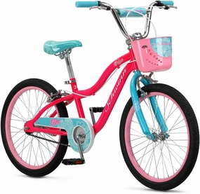 Schwinn Koen & Elm Big Kids Bike, 20-Inch Wheels, Kickstand Included, Basket or Number Plate, Ages 7-13 Years Old, Rider Height 48-60-Inches