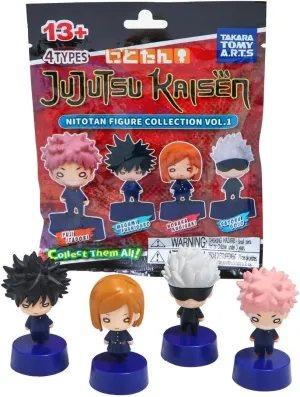 SCS Direct Jujutsu Kaisen Mystery Blind Bag Figures, 3 Pack - Receive 2 of 4 Assorted Toys - 2" Surprise Mini Anime Characters to Collect - Officially Licensed - Great Gift for Kids & Teens - Age 13 