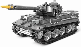 Sd.Kfz.181 Tank Model Building Blocks Set（859PCS）-WW2 Military Historical Collection Model. Military Armoured Fighting car Tiger Version E Tank,Toys Gifts for Kid and Adult
