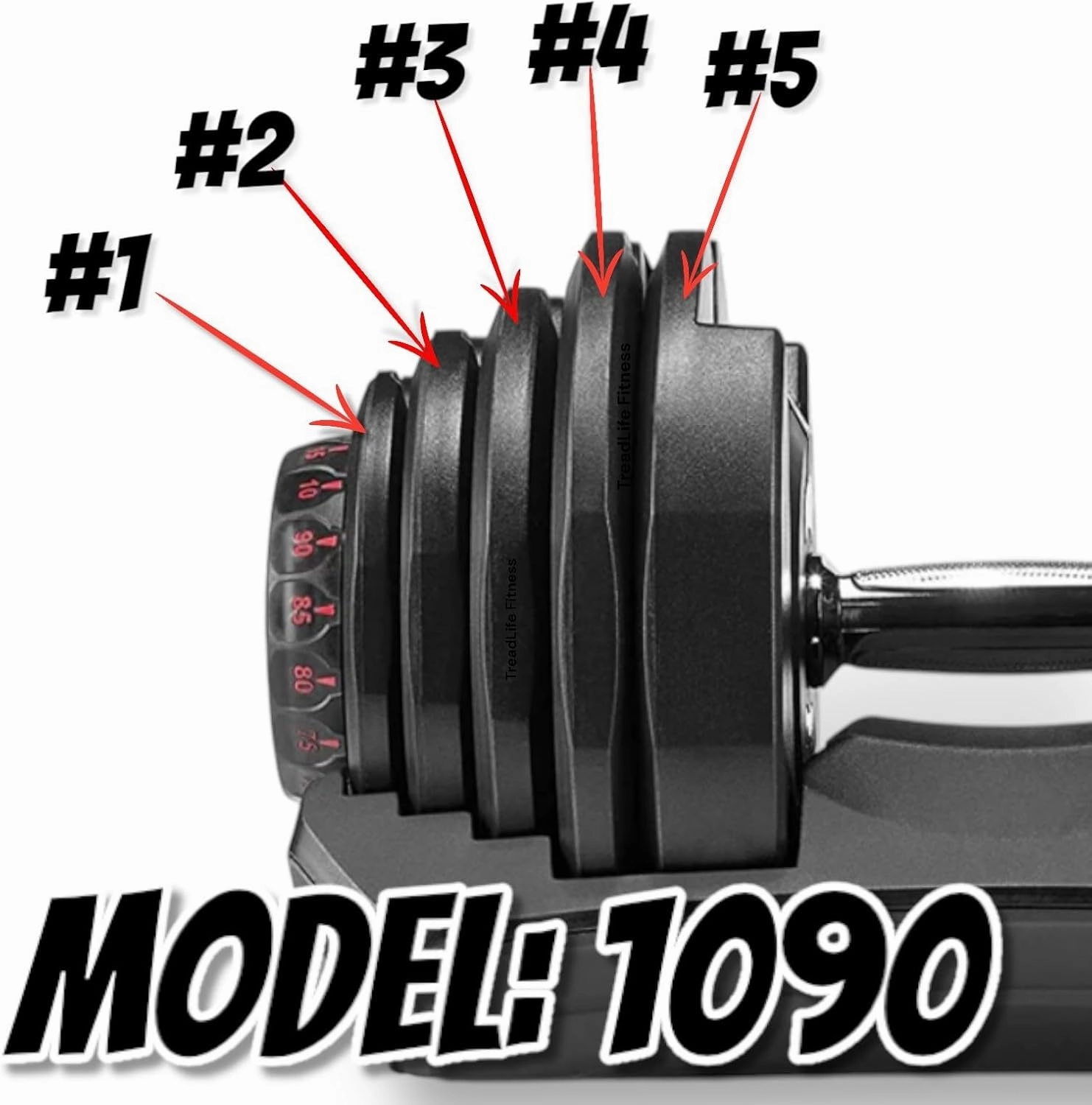 SelectTech 1090 Weight Plate - Replacement for Bowflex Model: 1090 Adjustable Dumbbells - (Choose your plate)