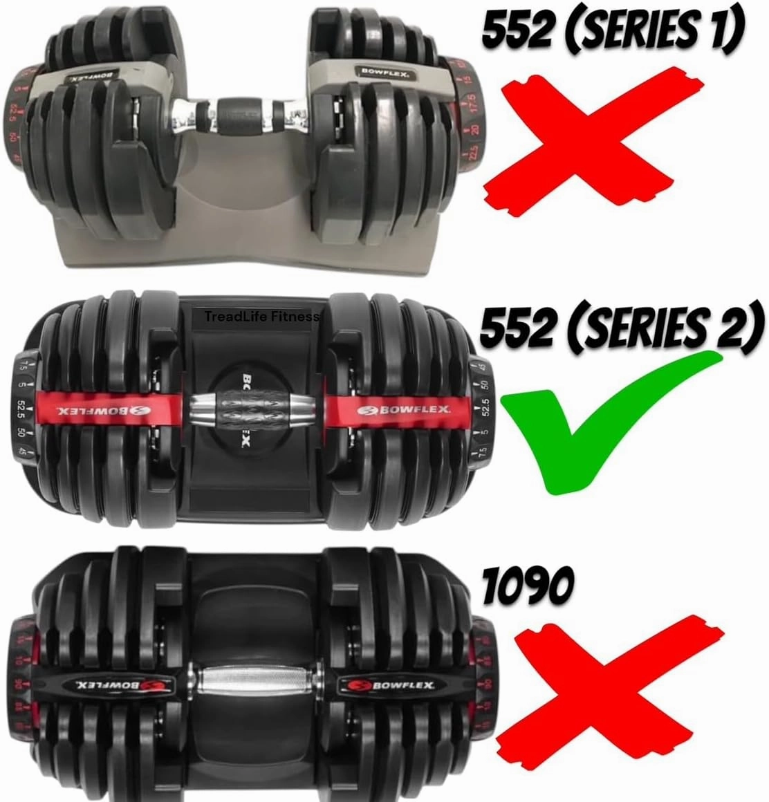 SelectTech 552 (Series 2) Weight Plate - Replacement for Bowflex 552 (Series 2) Adjustable Dumbbells - (Choose your plate)