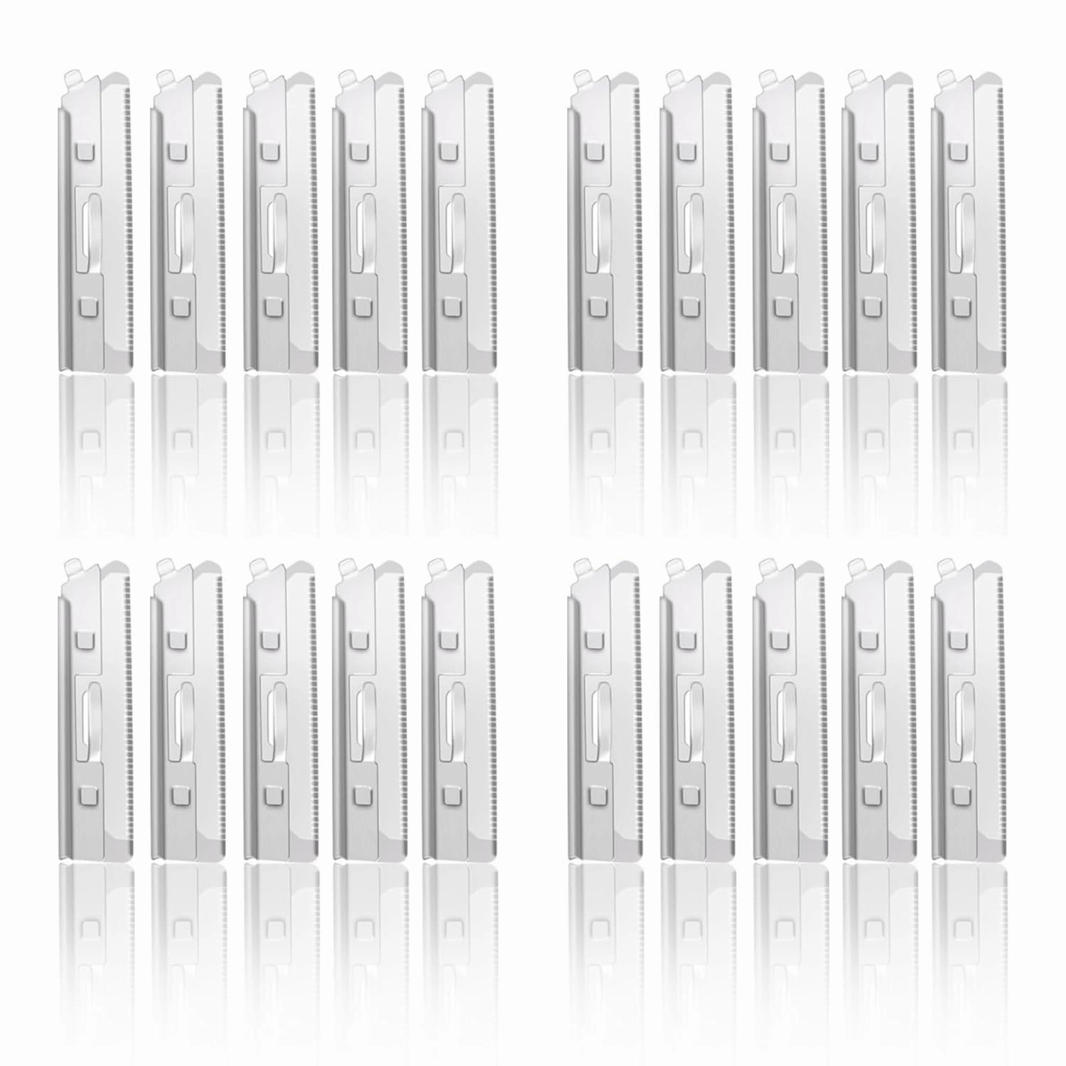 Set of 20 Replacement Blades for Jungle Culture Dermaplaning Razors - Facial Razor Refills for Eyebrow Shaping, Precision Exfoliation & Hair Removal for Radiant, Smooth Skin