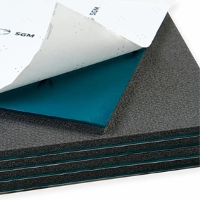 SGM Blue 360 mil (10mm) 10 sqft Car Sound Insulation - Heat and Cool Liner - Self Adhesive Closed Cell Foam Deadening Material - PE Foam Sound Deadener
