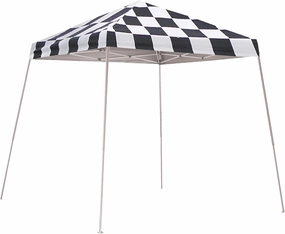 ShelterLogic 8x8 SL Pop-up Canopy, Checkered Flag Cover, Carry Bag
