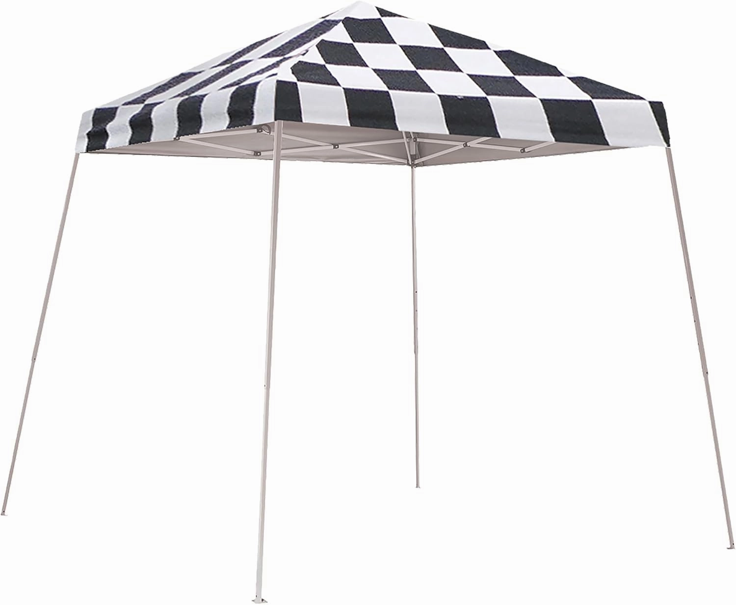 ShelterLogic 8x8 SL Pop-up Canopy, Checkered Flag Cover, Carry Bag