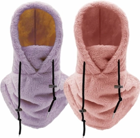 Sherpa Hood, Sherpa Hood Ski Mask, Arctic Velvet Balaclava, Winter Outdoor Multi-Purpose Face Mask Sports Balaclavas