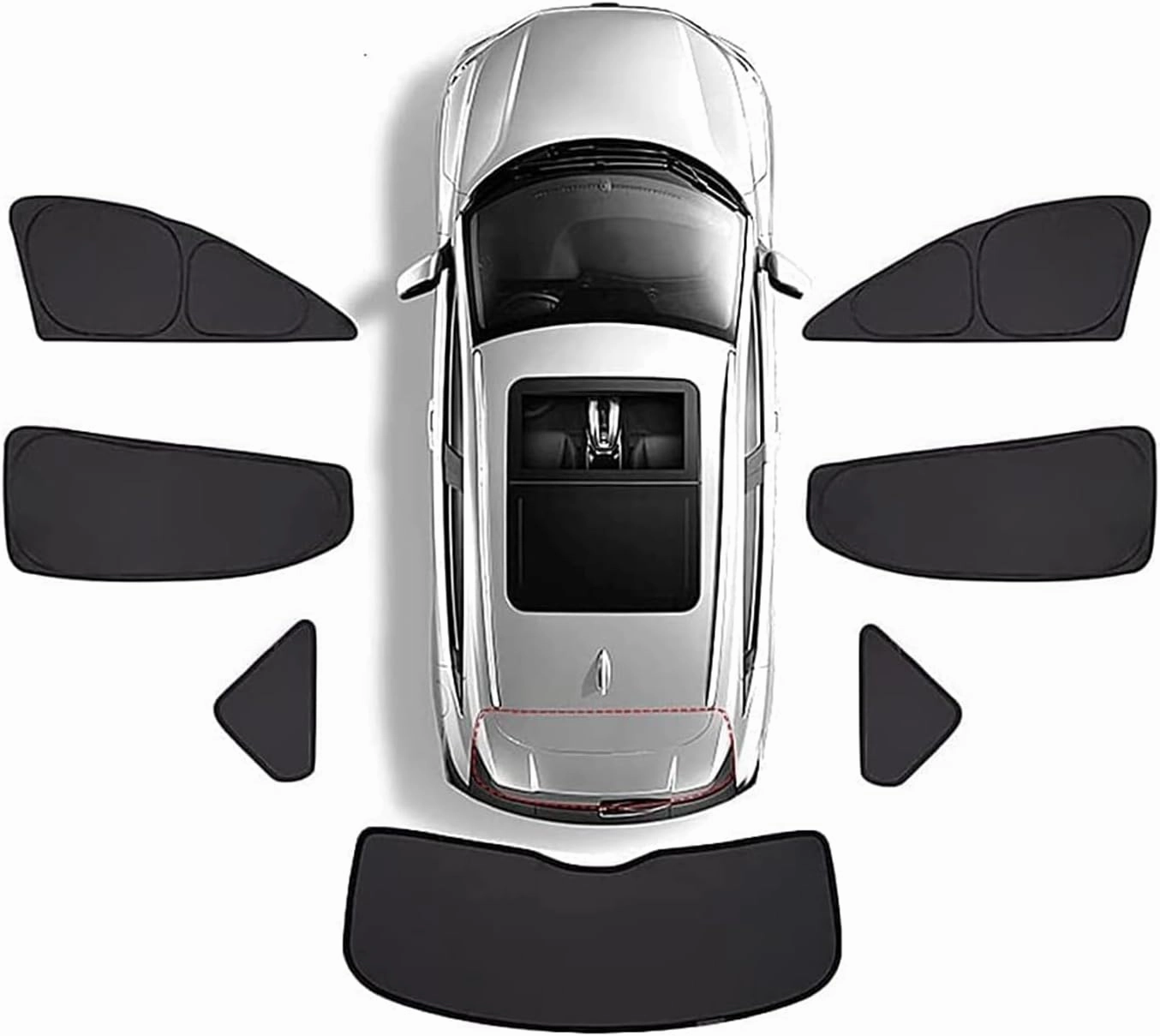 Side Automotive Window Sunshades for Mazda BIANTE, Strong Blackout Car Window Shades Keeps Interior Cool, Side Magnetic Windshield Curtains,A-2 Front 2 Rear 1 Tailgate 2 Triangular