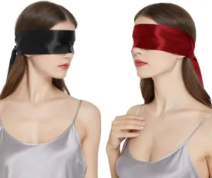Silk Blindfold Sexy, 60" Silky Multiple Uses Ribbon, Solid Color Hair Tie for Women Fashion Silk Belt Sash Necktie