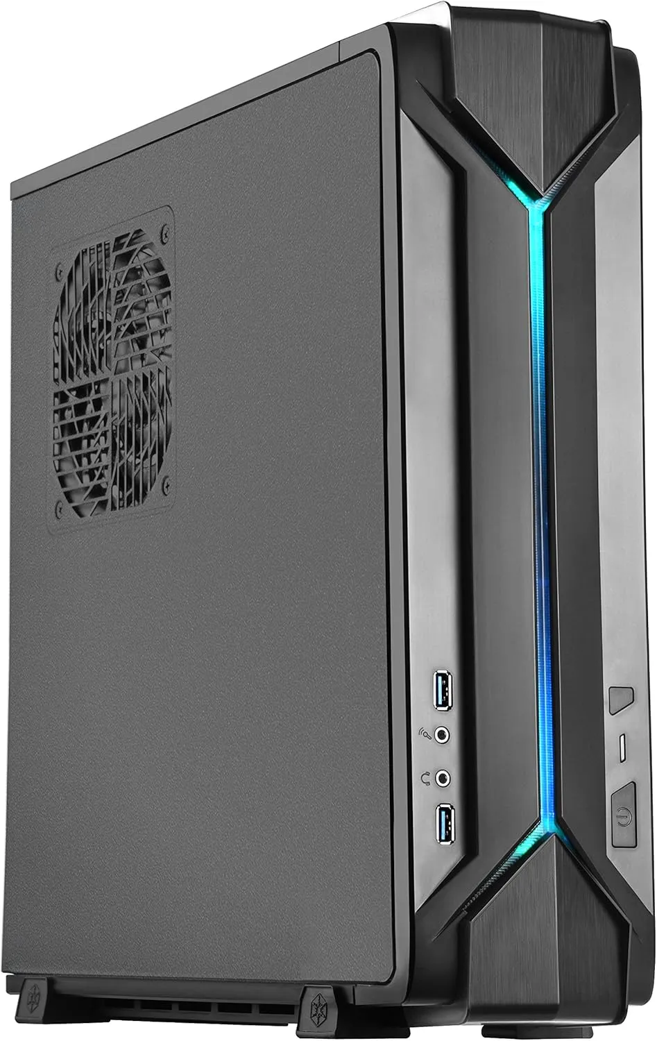SilverStone Technology Slim Computer Case for Mini-ITX Motherboards with Integrated RGB Lighting RVZ03B