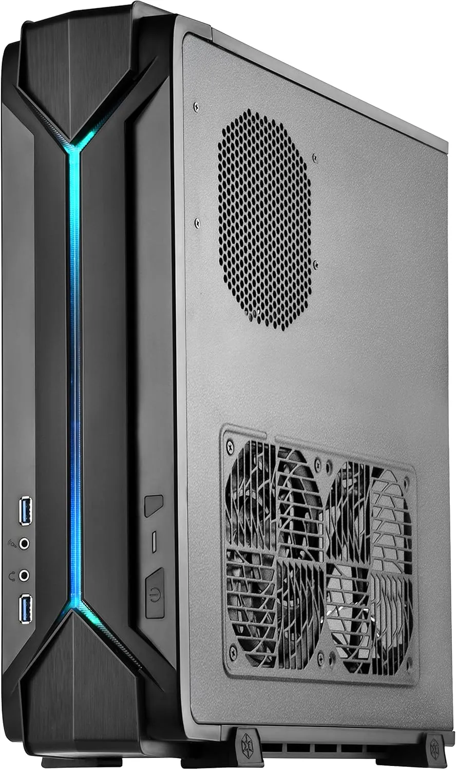 SilverStone Technology Slim Computer Case for Mini-ITX Motherboards with Integrated RGB Lighting RVZ03B