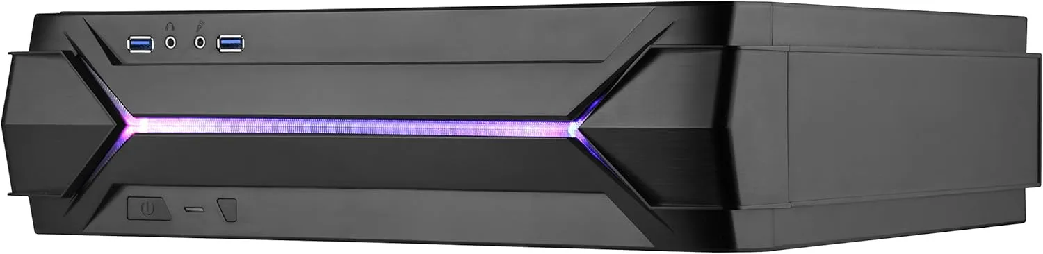 SilverStone Technology Slim Computer Case for Mini-ITX Motherboards with Integrated RGB Lighting RVZ03B