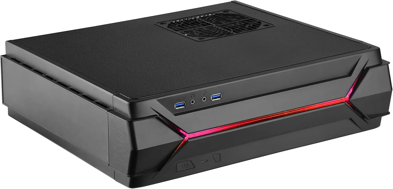 SilverStone Technology Slim Computer Case for Mini-ITX Motherboards with Integrated RGB Lighting RVZ03B