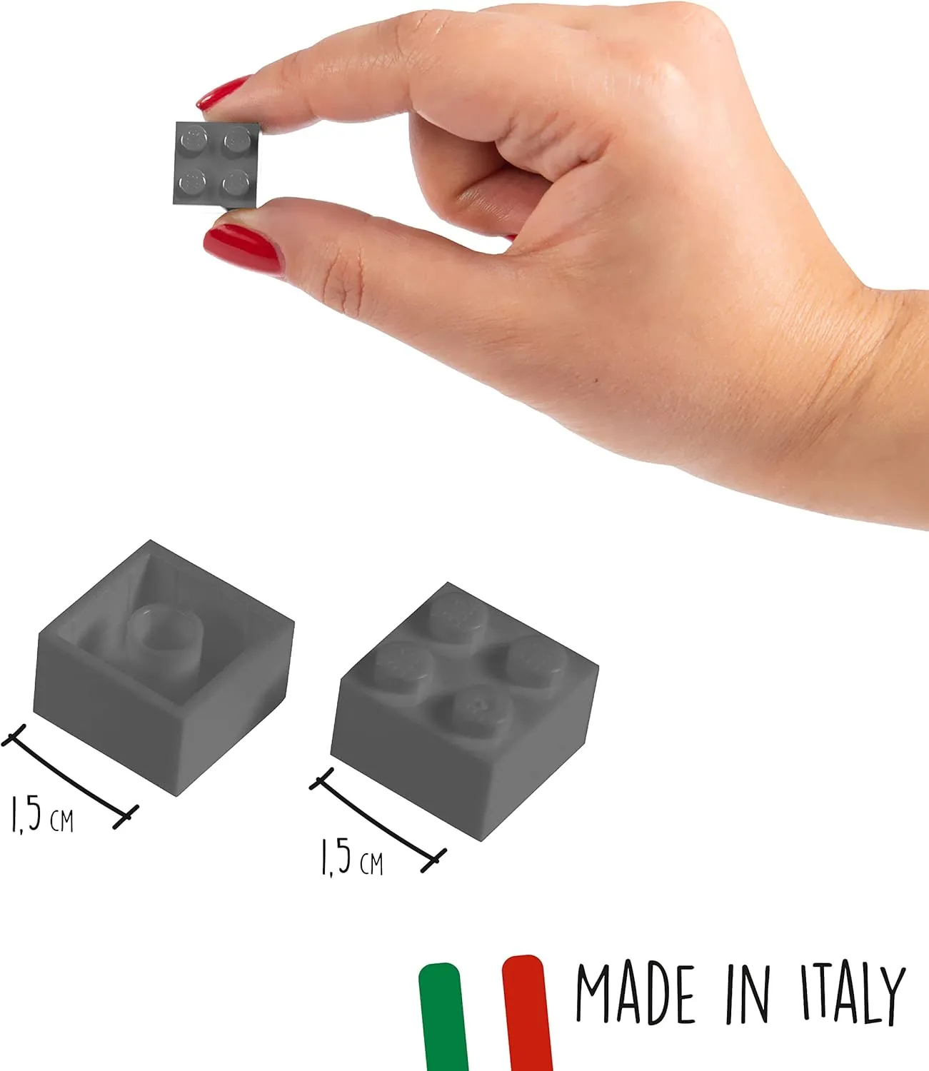 Simba Blox 100 Grey Building Blocks for Children from 3 Years 4 Bricks in Box High Quality Fully Compatible with Many Other Manufacturers 104114534