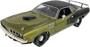 Simulation Car Model 1：18 for Plymouth Barracuda Hemi 1971 Simulation Alloy Car Model Collection Souvenir Mini Vehicles Toys