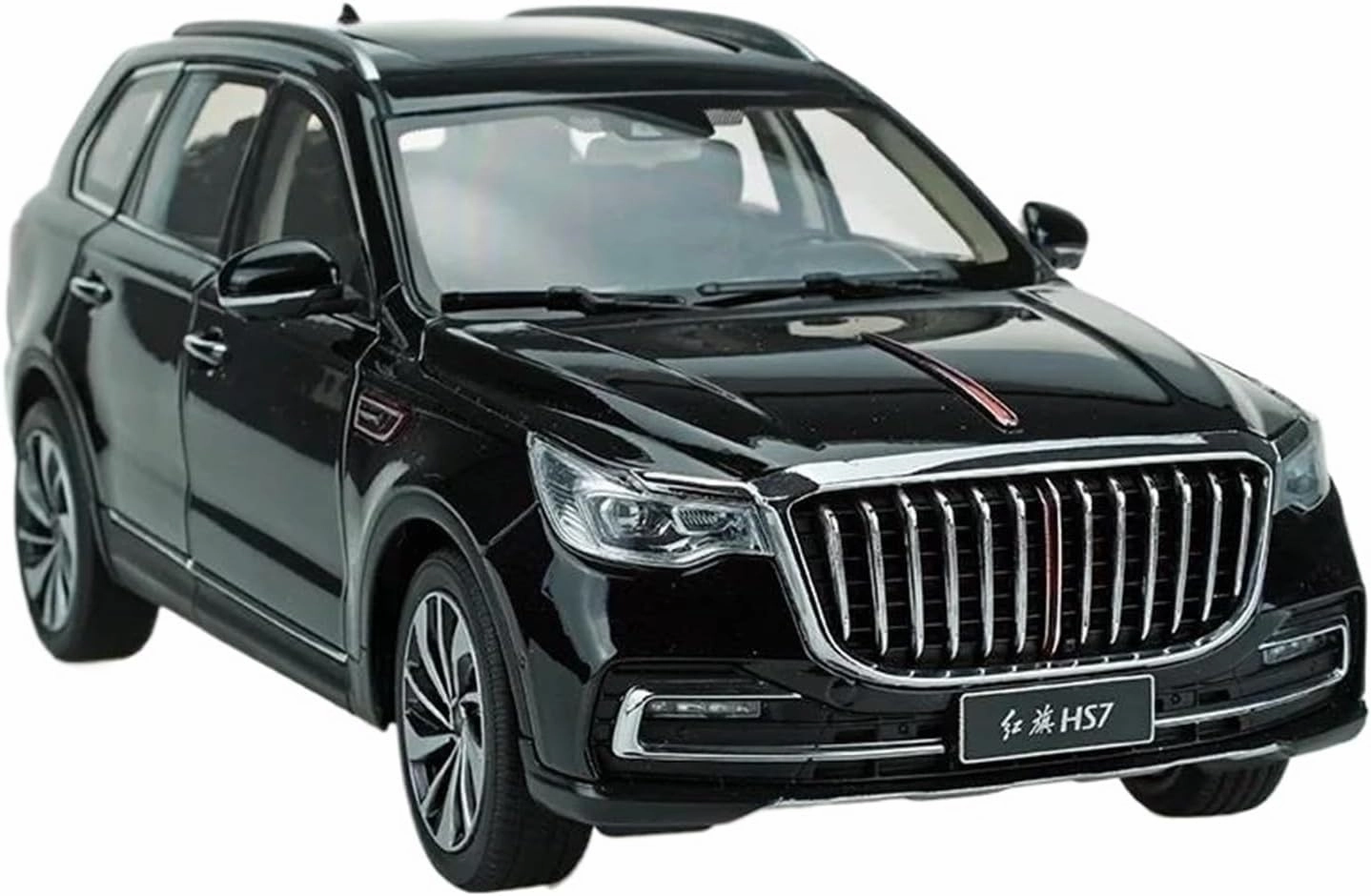 Simulation Car Model 1:18 for China FAW Hongqi HS7 SUV Simulation Alloy Car Model Collection Display Home Decoration Mini Vehicles Toys(Blue)