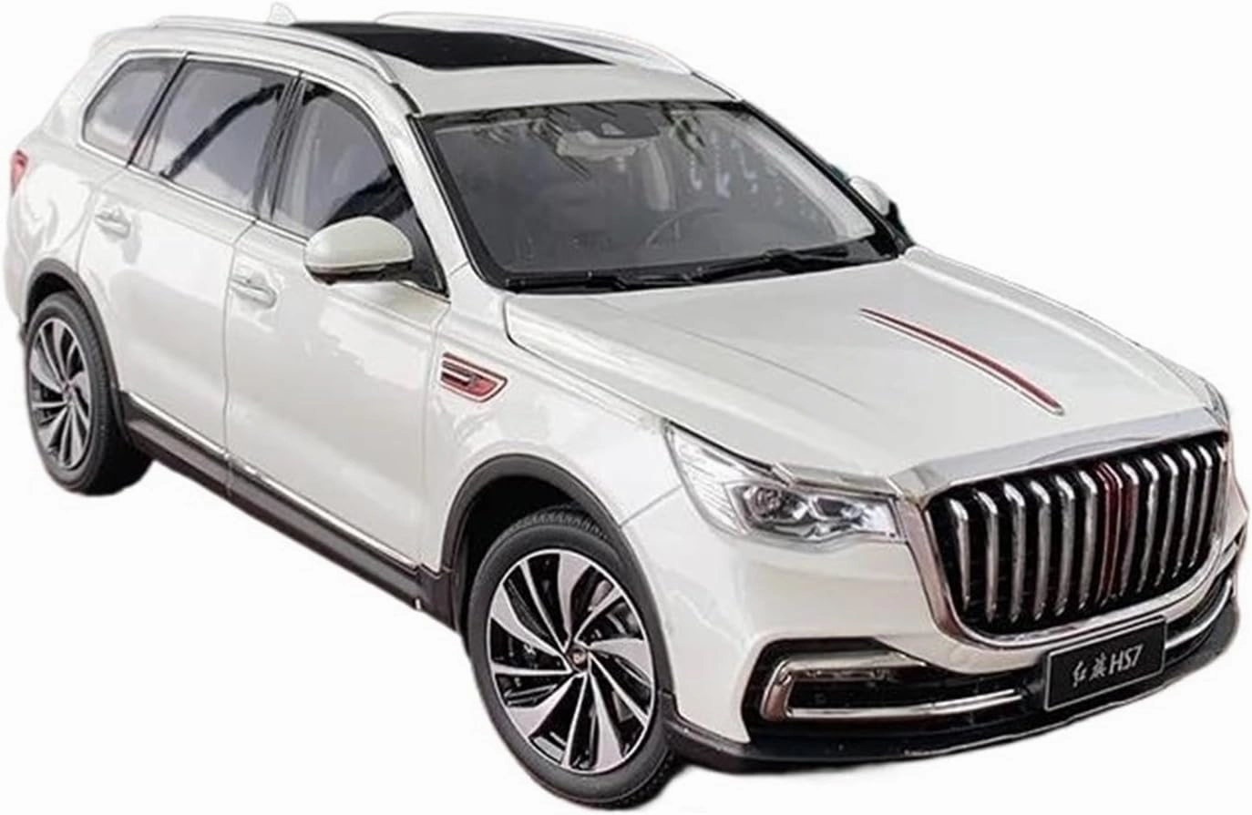 Simulation Car Model 1:18 for China FAW Hongqi HS7 SUV Simulation Alloy Car Model Collection Display Home Decoration Mini Vehicles Toys(Blue)