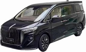 Simulation Car Model 1：18 for Hongqi HQ9 Business MPV Alloy Car Model Static Ornament Souvenir Collectible Mini Vehicles Toys(Purple)