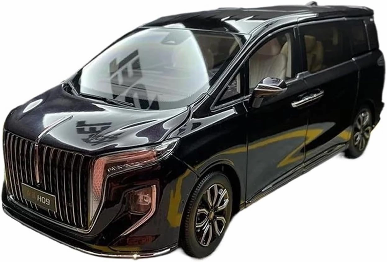 Simulation Car Model 1：18 for Hongqi HQ9 Business MPV Alloy Car Model Static Ornament Souvenir Collectible Mini Vehicles Toys(Purple)