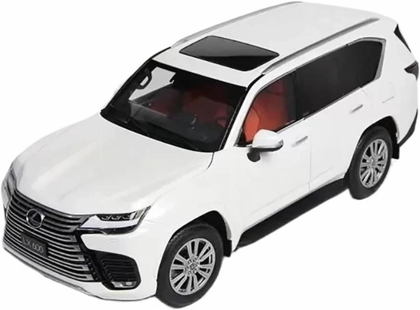 Simulation Car Model 1：18 for Lexus LX600 SUV Simulation Alloy Car Model Decoration Ornaments Mini Vehicles Toys(Black)
