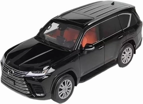 Simulation Car Model 1：18 for Lexus LX600 SUV Simulation Alloy Car Model Decoration Ornaments Mini Vehicles Toys(Black)