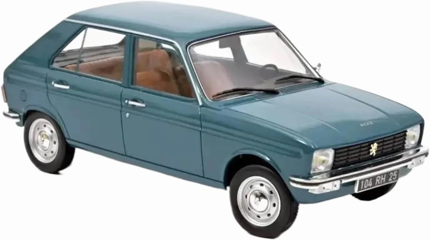 Simulation Car Model 1：18 for Peugeot 104 GL 1977 Realistic Alloy Car Model Display Custom Souvenir Mini Vehicles Toys(Blue)