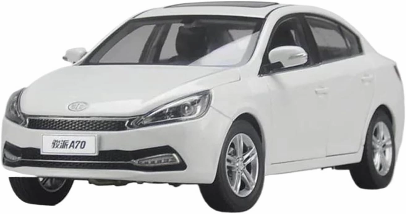 Simulation Car Model 1:18 for Tianjin FAW Junpai A70 Sedan Diecasts Alloy Car Model Static Finished Ornaments Mini Vehicles Toys(White)